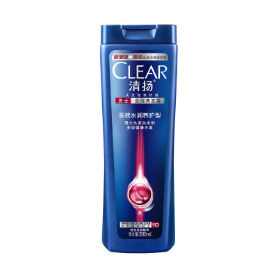 清扬男士去屑洗发露多效水润养护型200ml/瓶